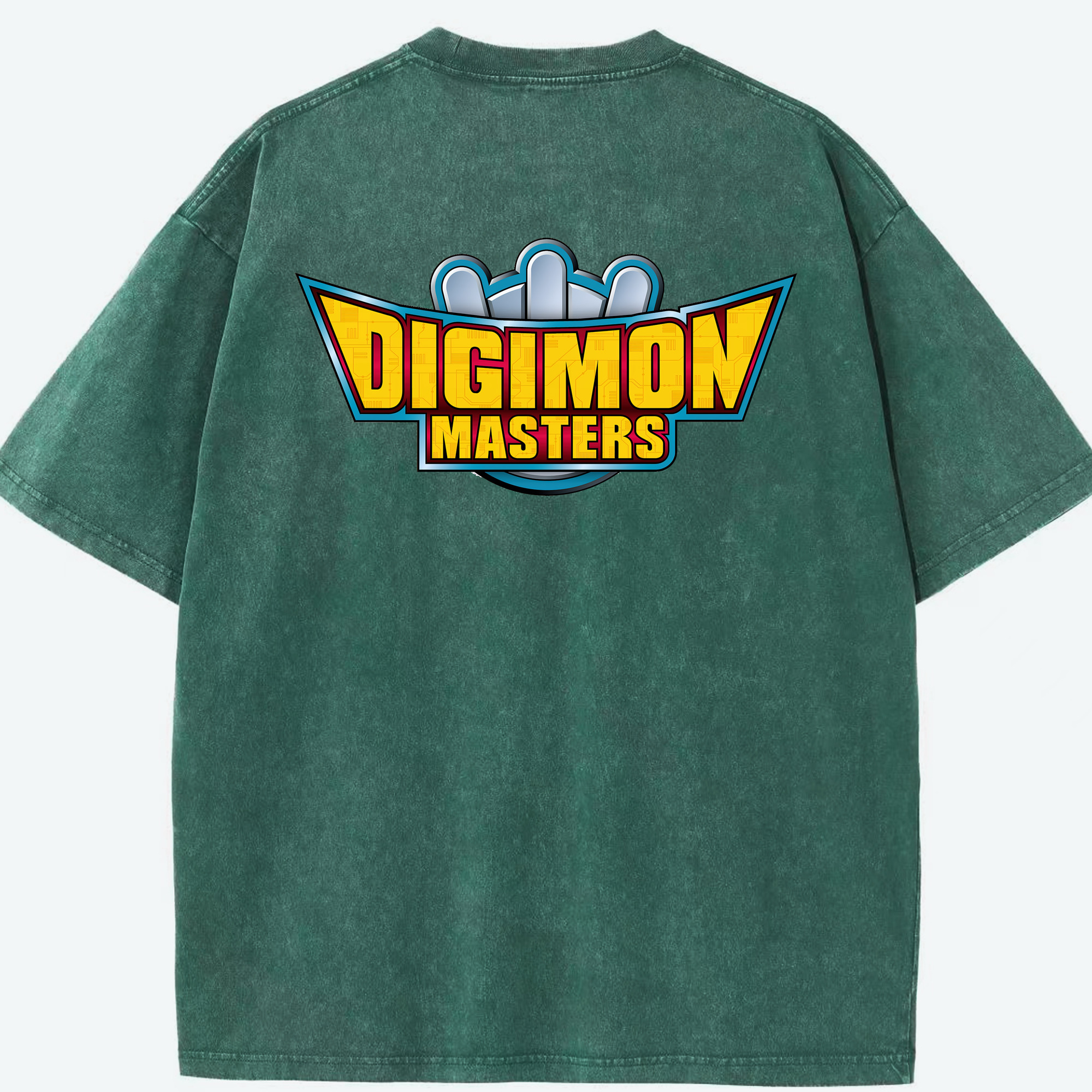 （画像用） Digimon デジタルモンスター/デジモン 綿100% ヴィンテージ風 半袖Tシャツ（背面プリント）